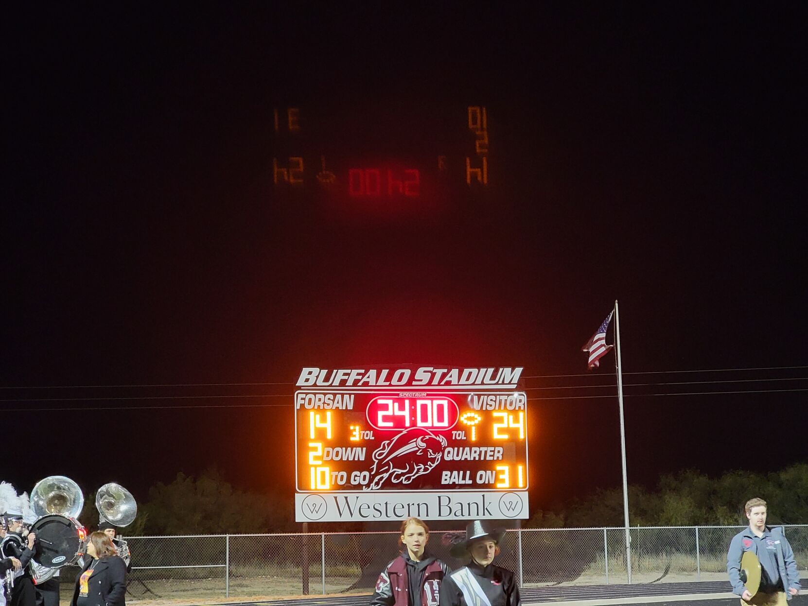 Forsan down 24-14 at half to Hawley